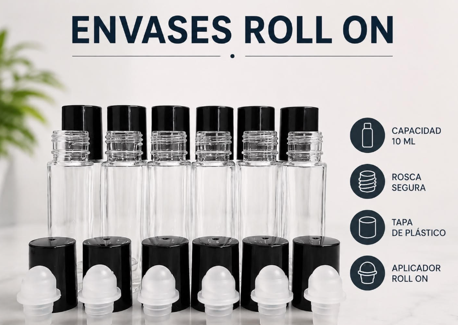 Envases Roll On 10ml | Paquete de 12